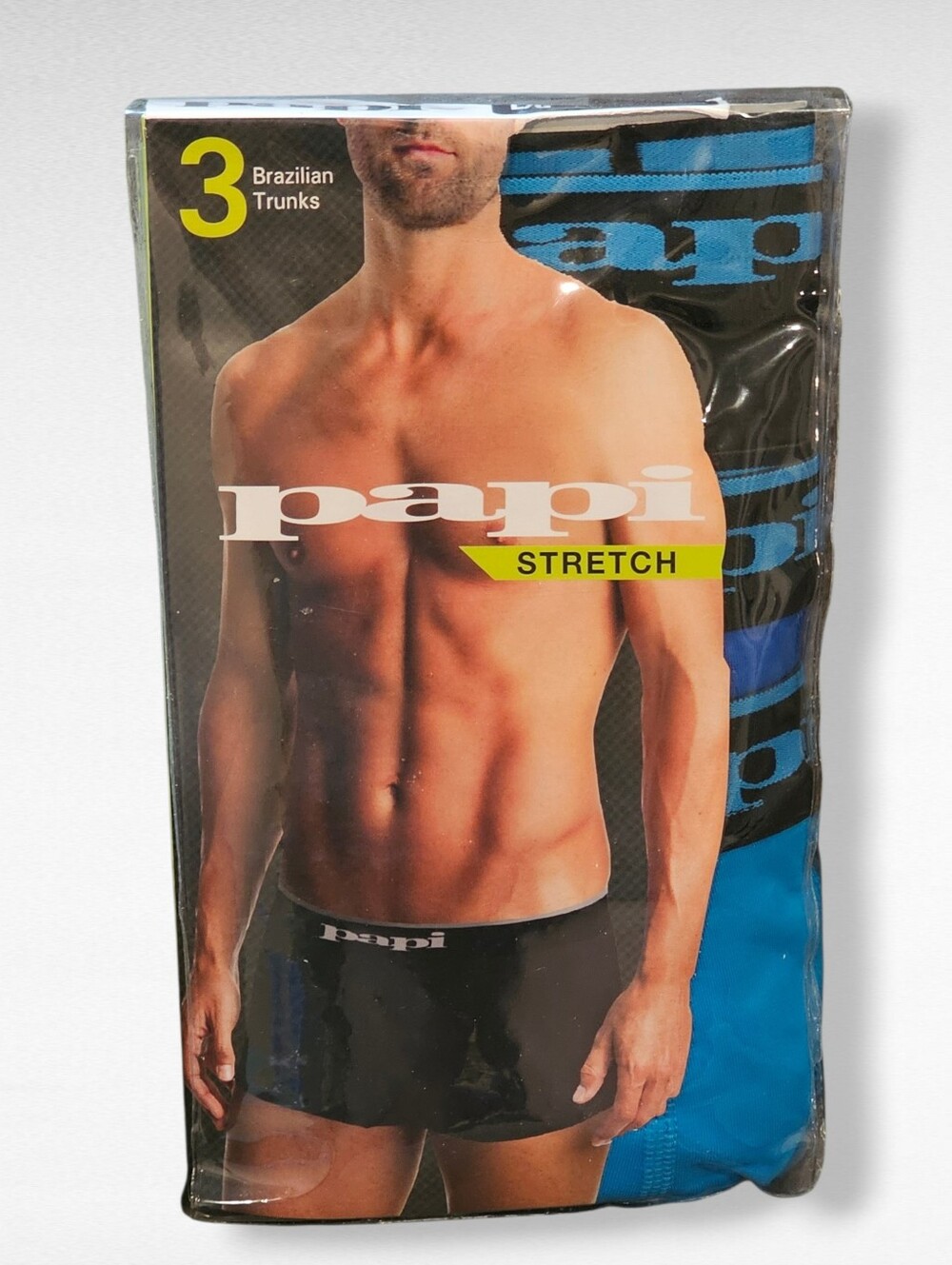 Papi Stretch Brazilian Trunks Blue Size Large